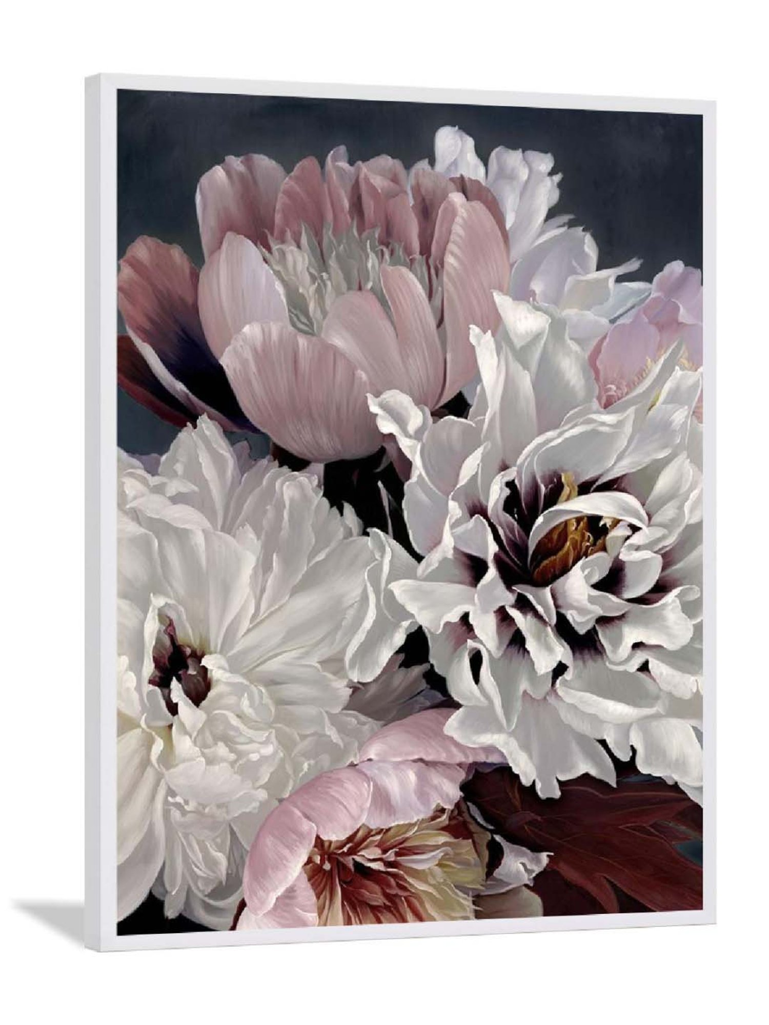 ARTE'VENUE Fleur Pink & Black Canvas Wall Arts - Set of 2 (11 X 14 inch Each)