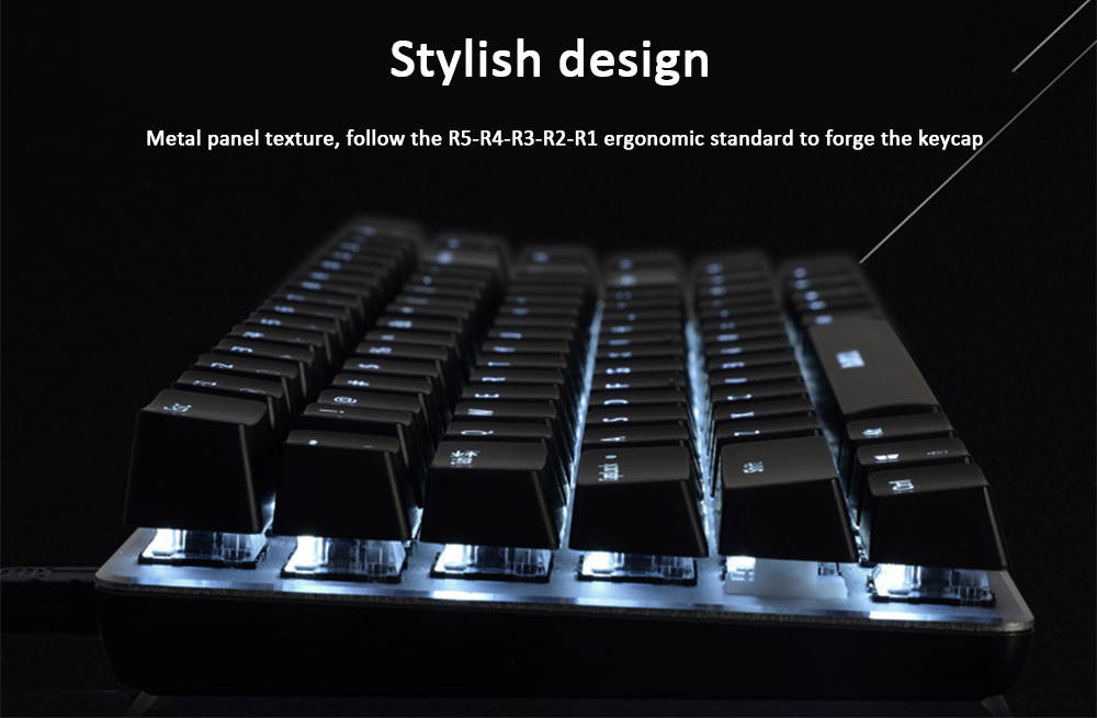 Ajazz AK33 Blue Switch Backlight Mechaincal Gaming Keyboard 82 Keys