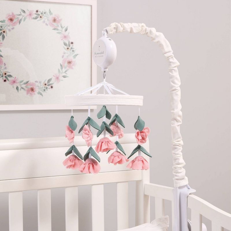 Lambs & Ivy Sky Rocket Planets/Stars Musical Baby Crib Mobile Soother Toy- Blue