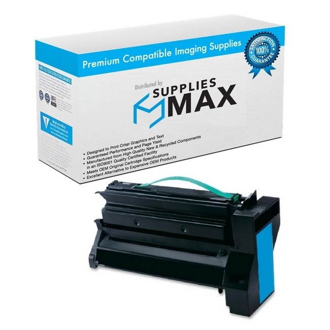 SuppliesMAX Compatible Replacement for IBM InfoPrint Color 1654DN/1654N/1664DN/1664N Cyan High Yield Toner Cartridge (10000 Page Yield) (39V0936)