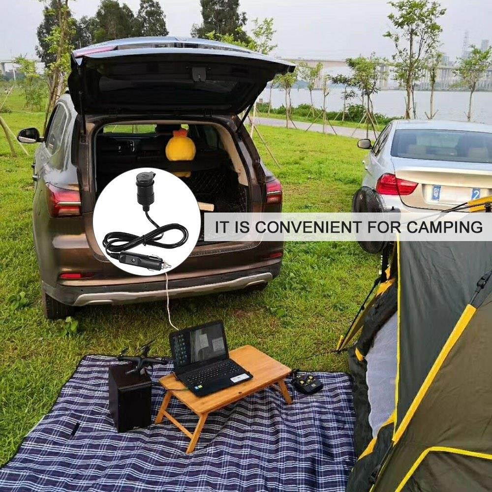 Cigarette Lighter Extension Cable Cord Car Charger DC Power Supply Wire 3 Meters 12V 24V Adapter Socket Plug Male to Female Connector