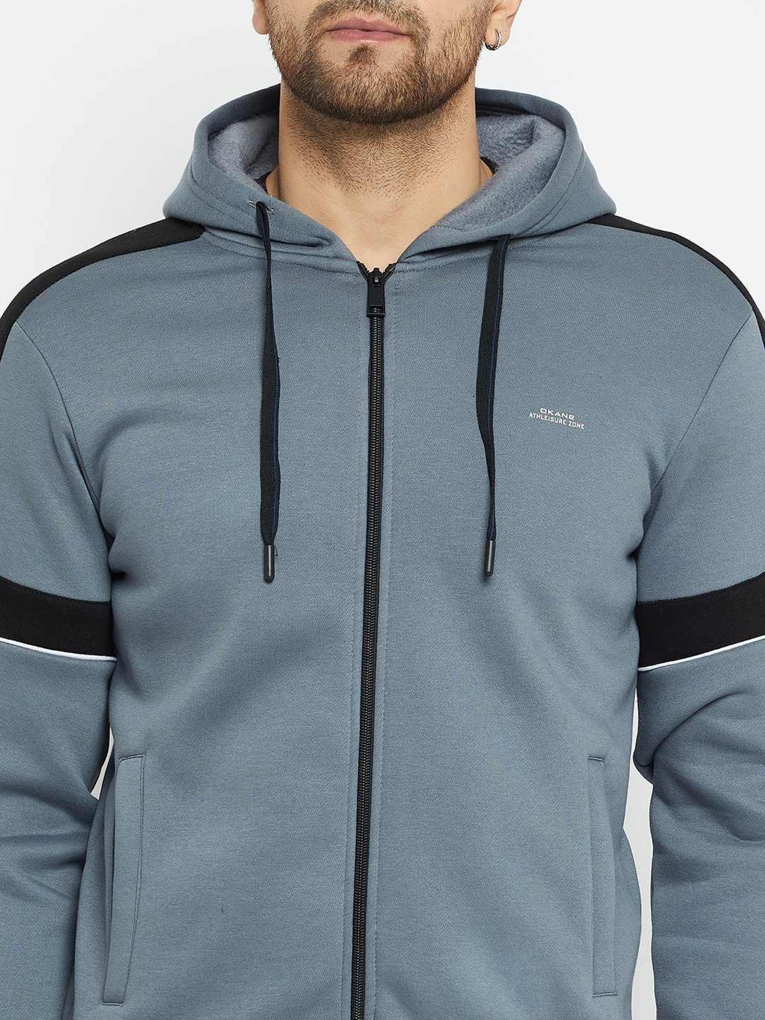 Okane Blue Regular Fit Colour Block Tracksuit