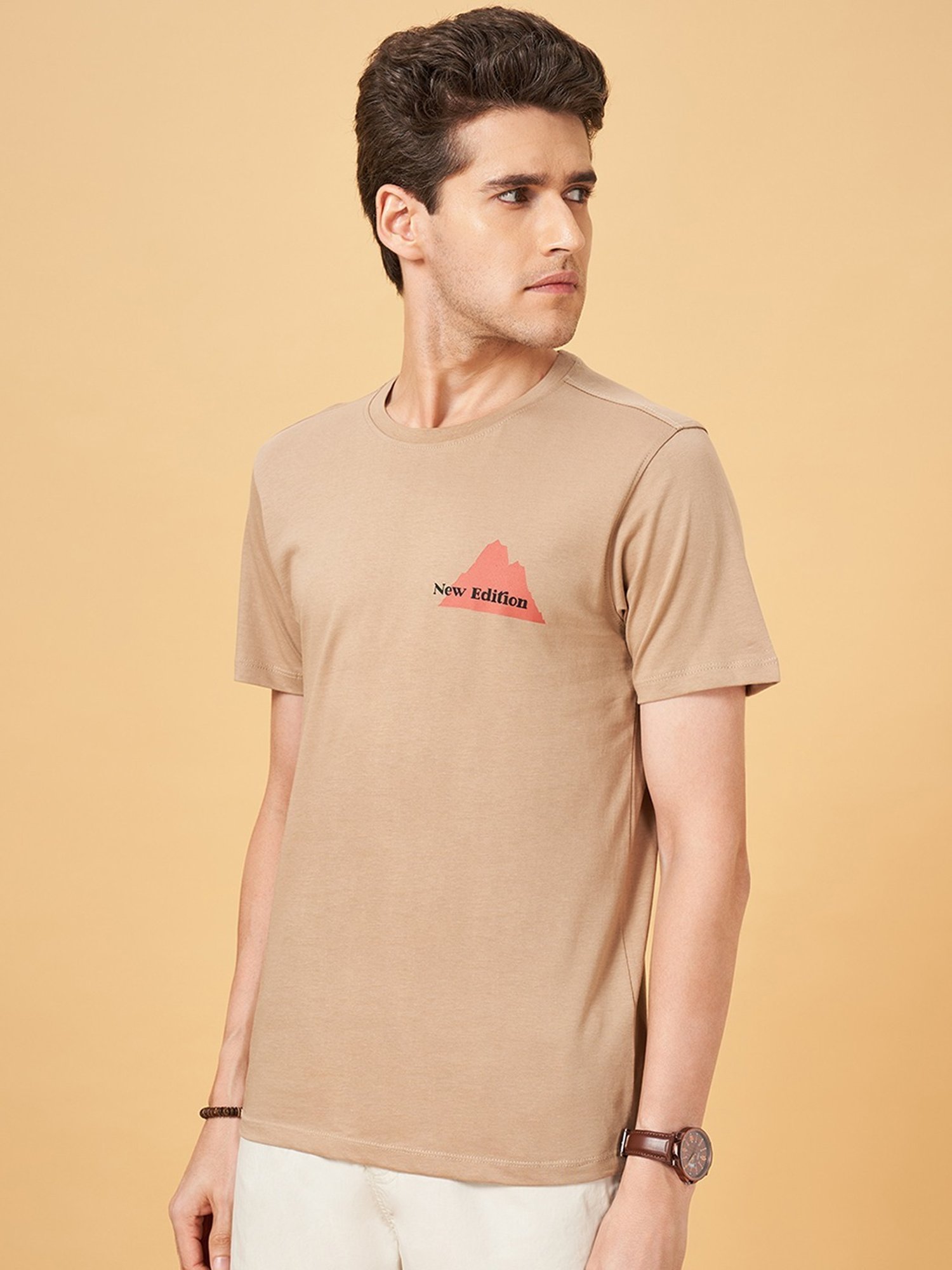 Urban Ranger by Pantaloons Cocoon Cotton Regular Fit Printed T-Shirt