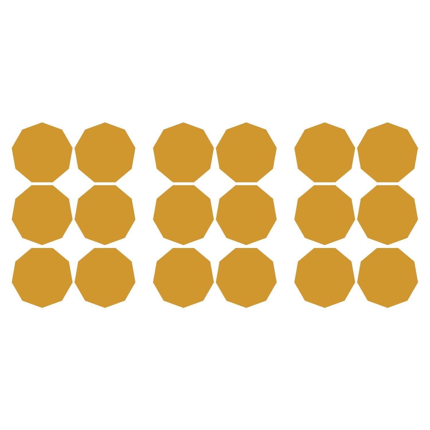 LiteMark 2 Inch Blue Nonagon Decals - Pack of 80