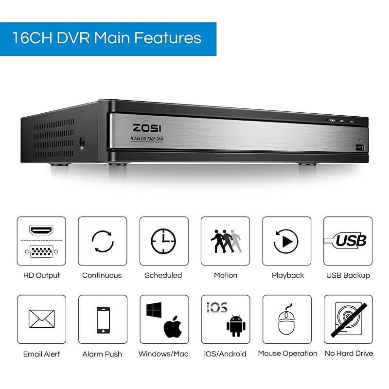 5MP 2K Home Security Camera System Outdoor Indoor, H.265+ 8 Channel CCTV DVR with Hard Drive 2TB and 4 x 2K(5MP) Weatherproof Surveillance Bullet Cameras with 120ft Night Vision, 110&deg; View Angle