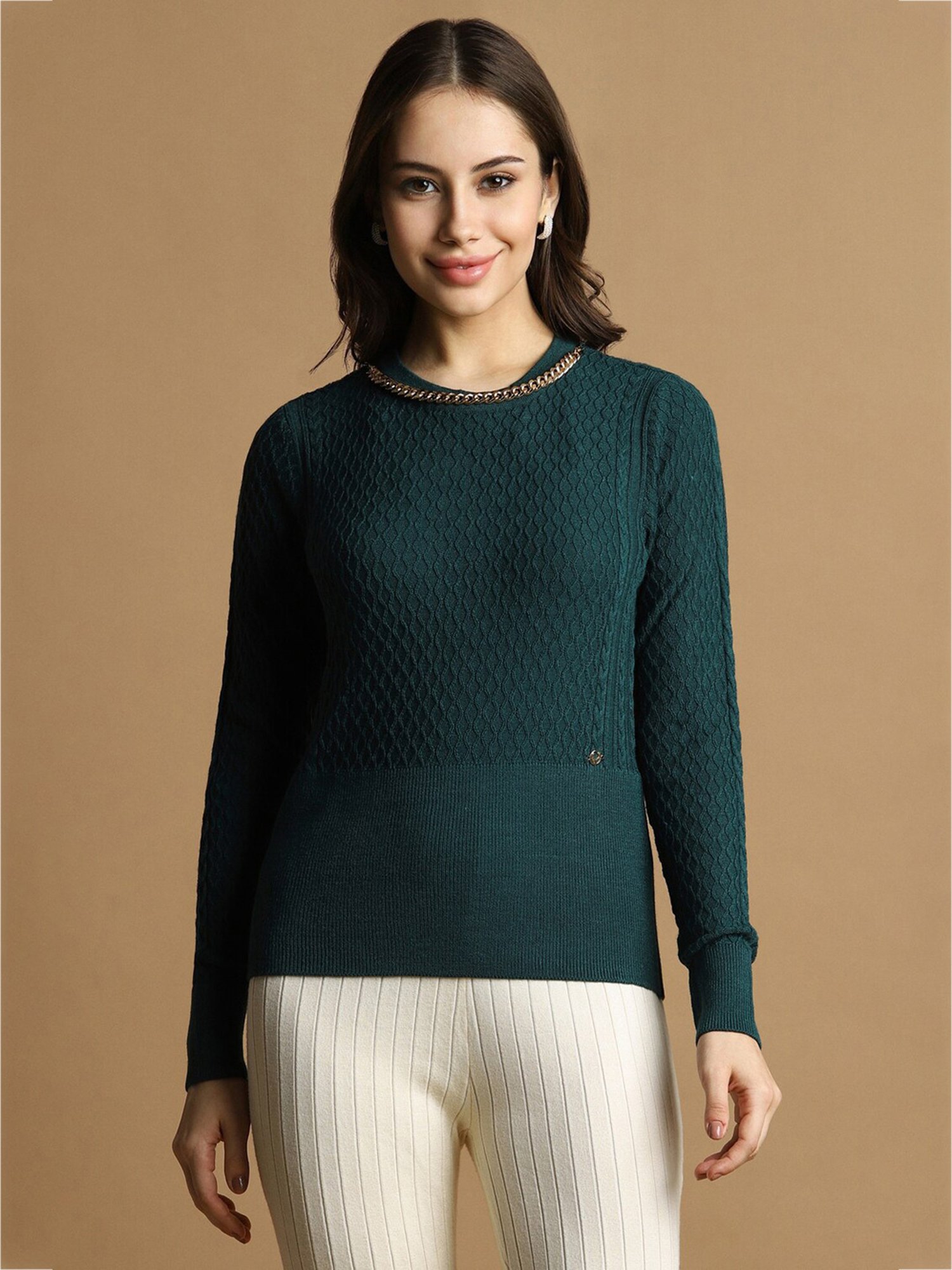 Allen Solly Green Regular Fit Top