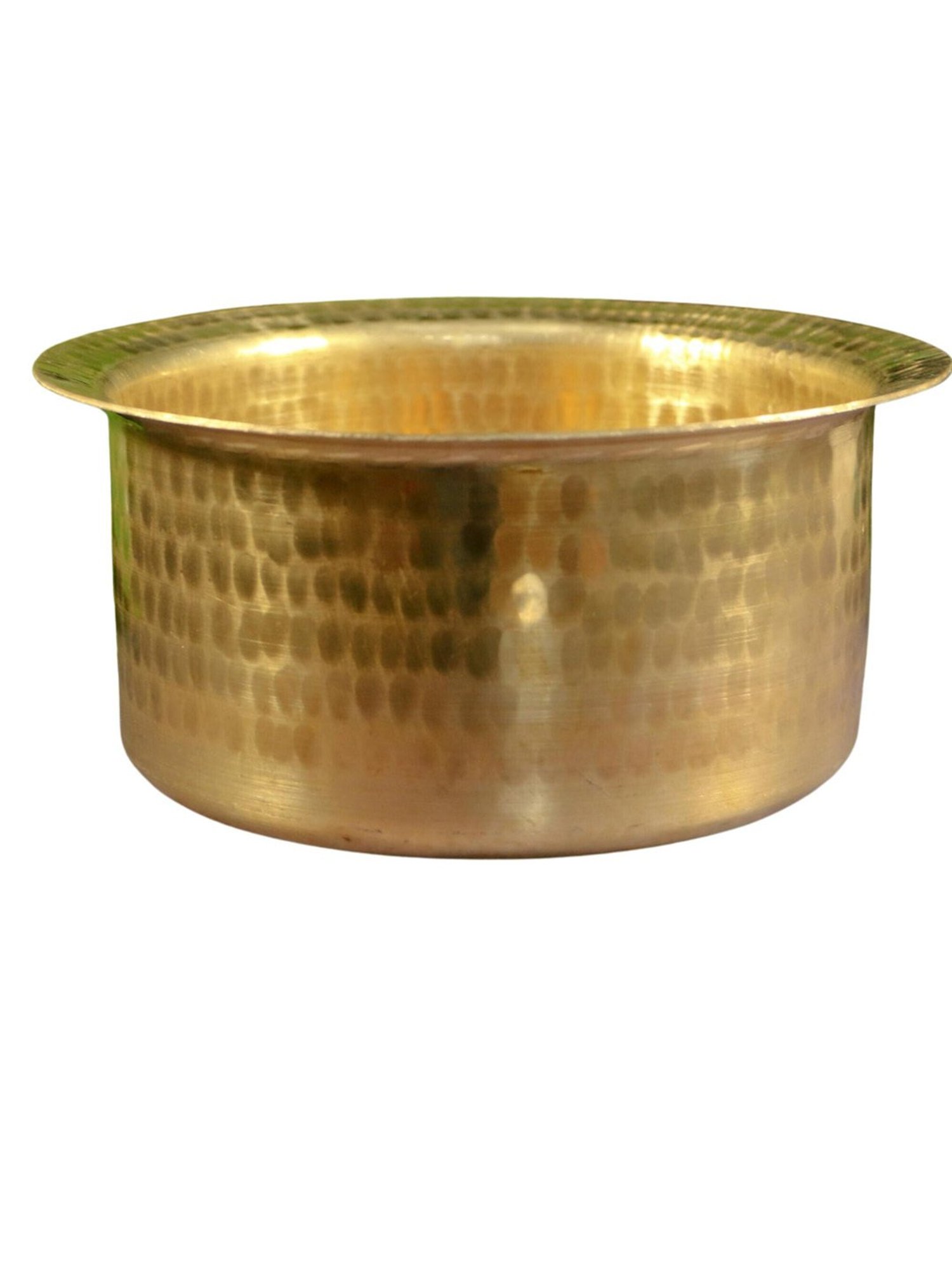 Ambi Beautiful Pure Brass Traditional Hammered Patila - 2 L