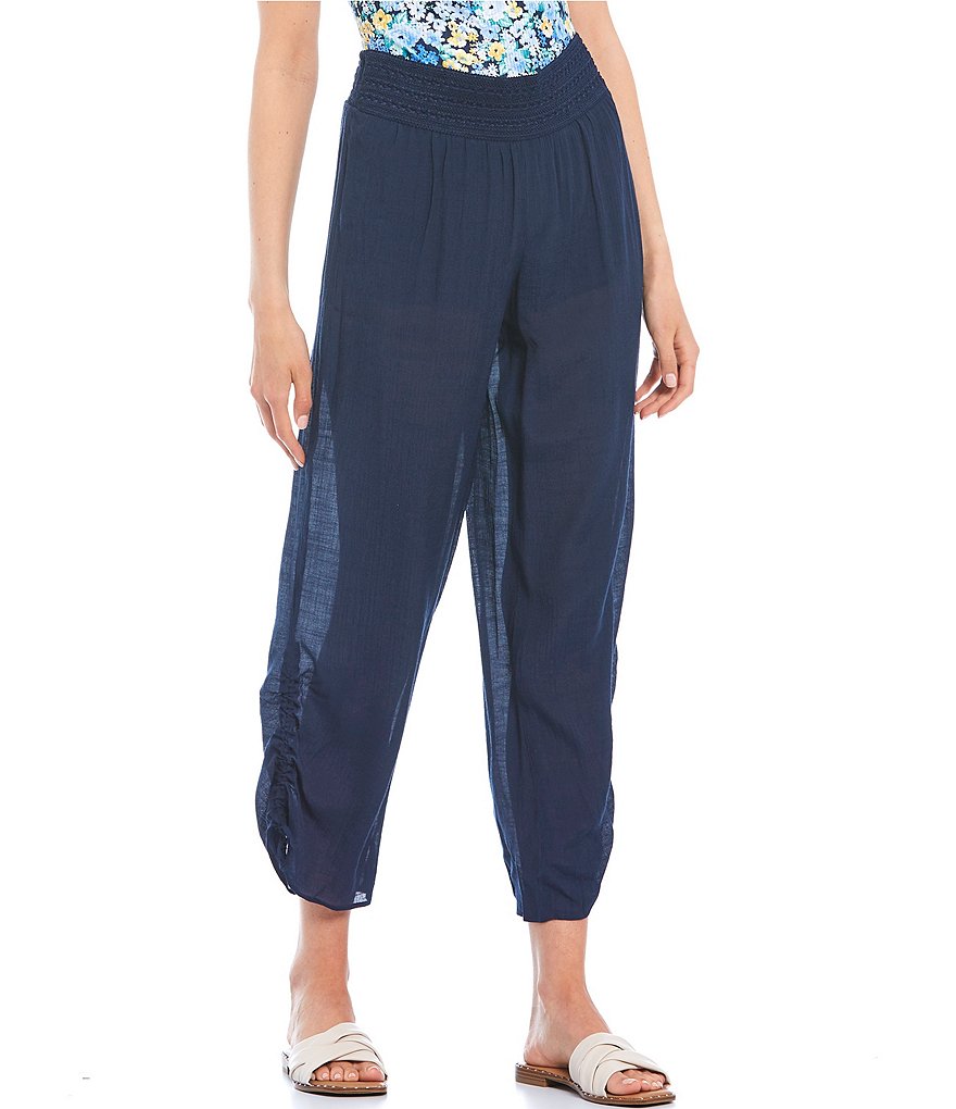 Angie High Rise Stripe Cargo Jogger Pants