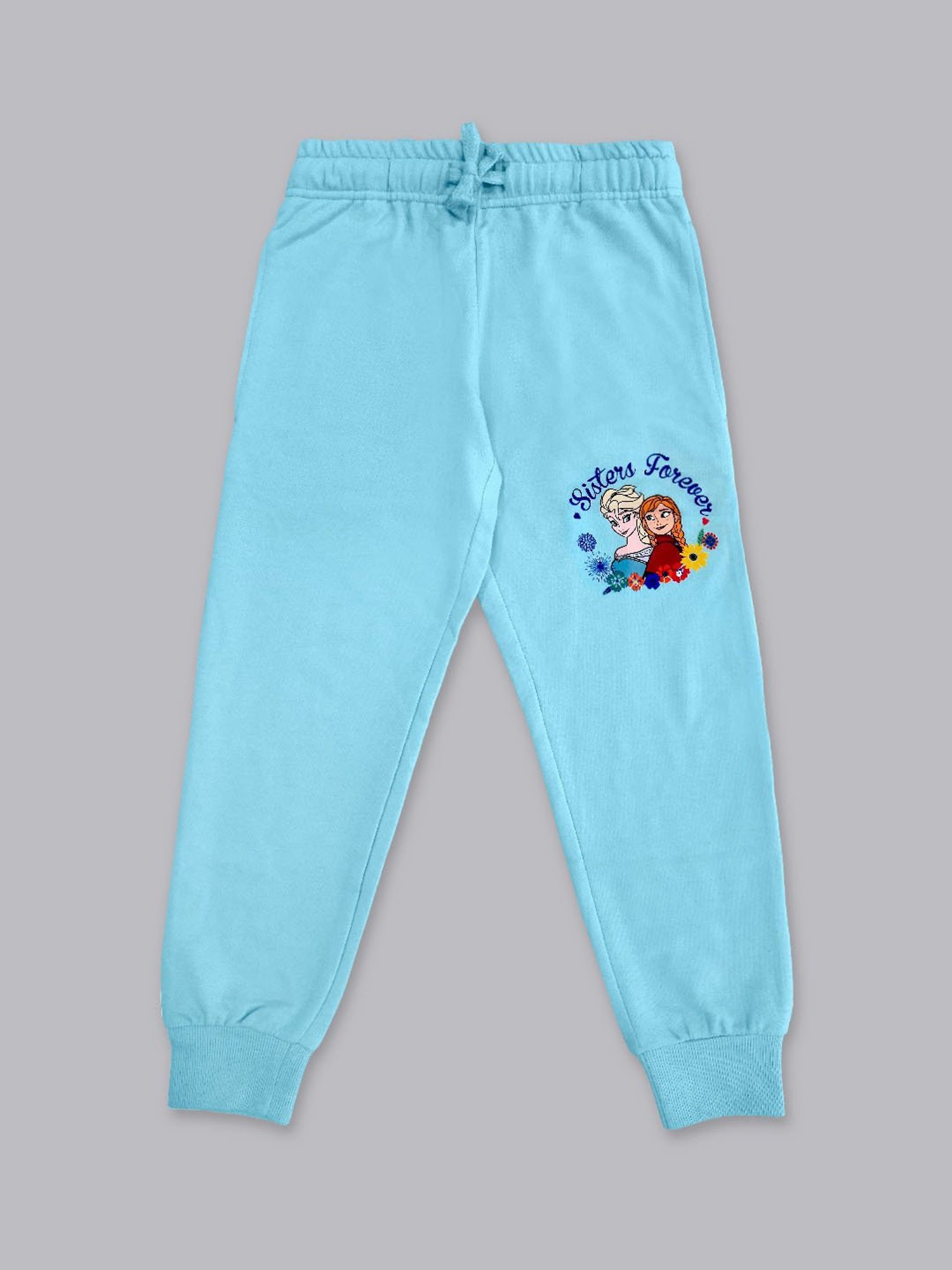 Cub McPaws Kids Teal Blue Cotton Over Dyed Trackpants