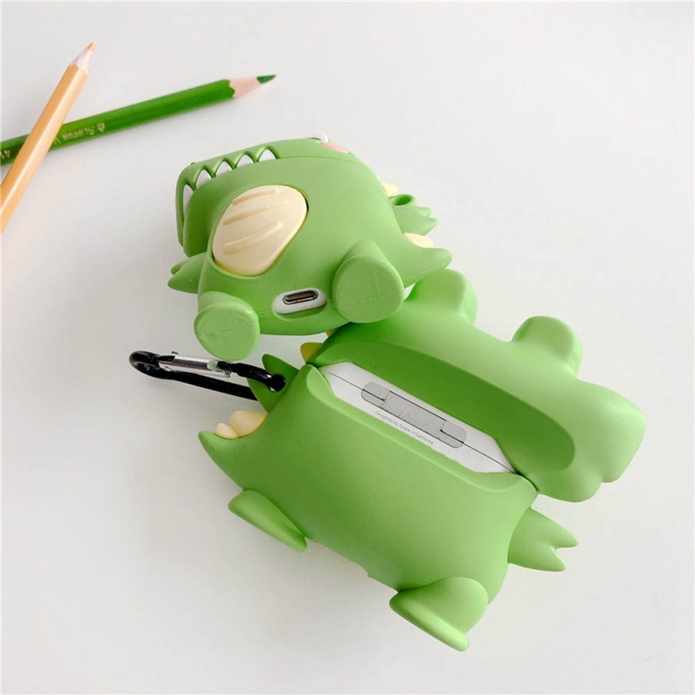 Cartoon Little Crocodile Headphone Case for AirPods 3 Generation, Cute and Funny Headset Case with Hook,Universal Shock Proof,Scratch Proof