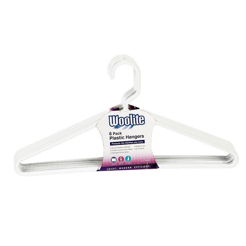 Woolite 6pk Plastic Hangers White