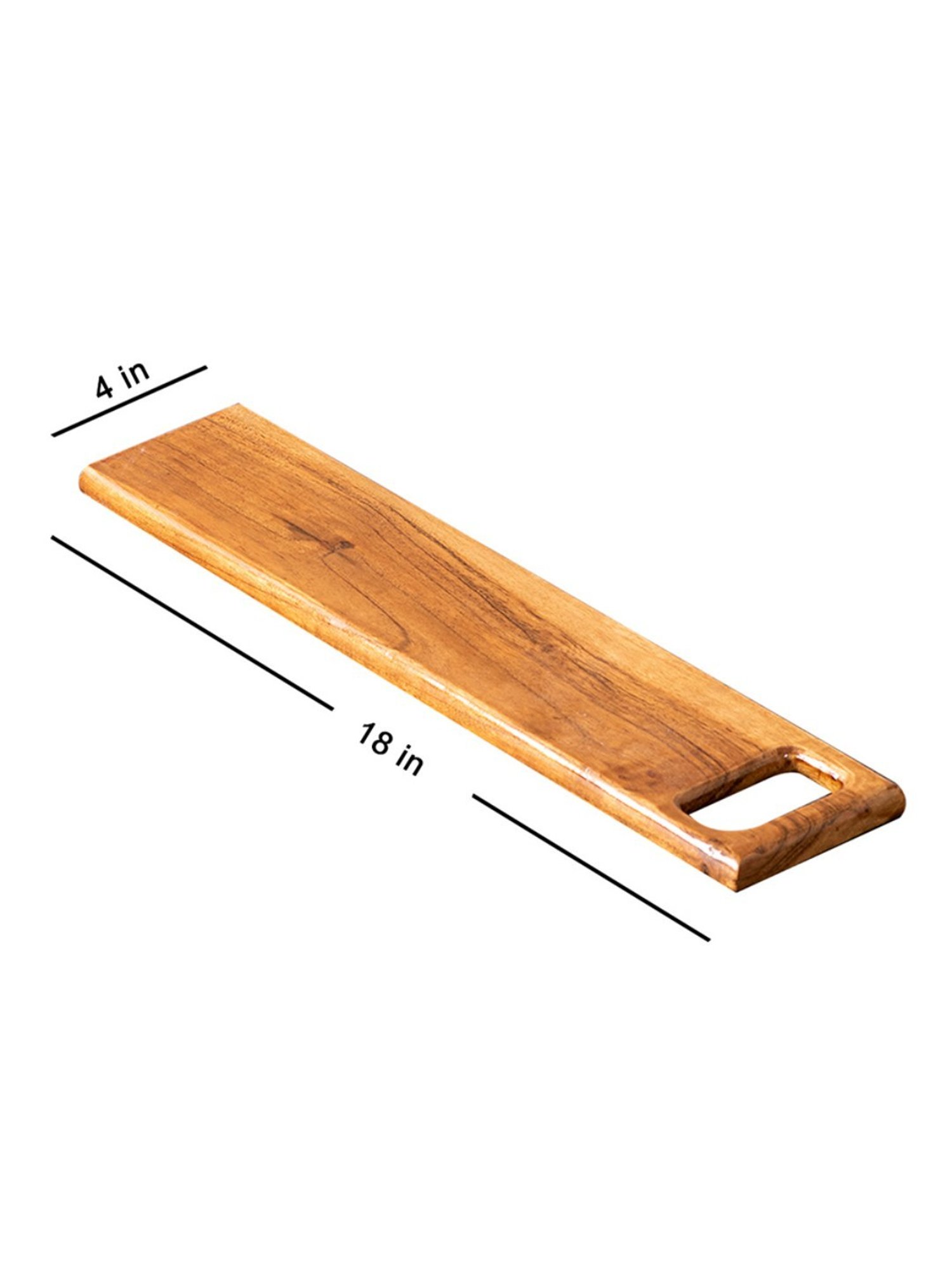 Nestroots Wooden Serving Platter for appetizers Snack Platter with Handle Rectangular Cheese Board