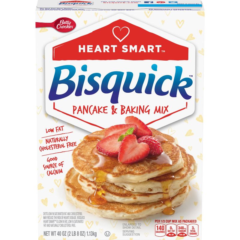 Bisquick Heart Smart Reduced Fat Pancake and Baking Mix - 40oz