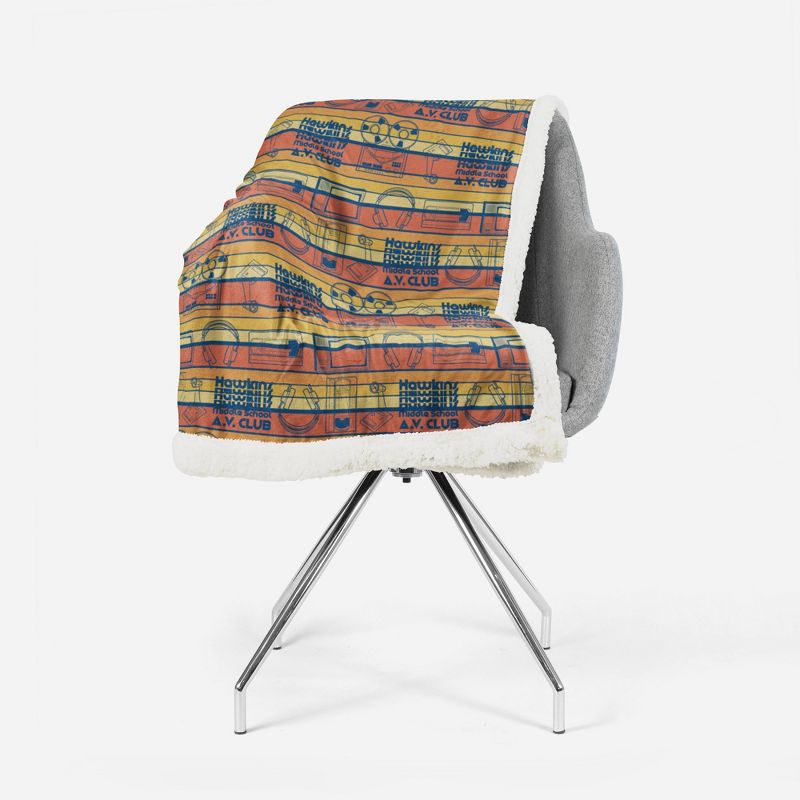 Stranger Things AV Club Sherpa Blanket