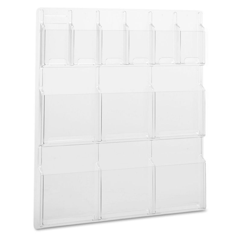 Safco Reveal Clear Literature Displays 12 Compartments 30w x 2d x 34-3/4h Clear