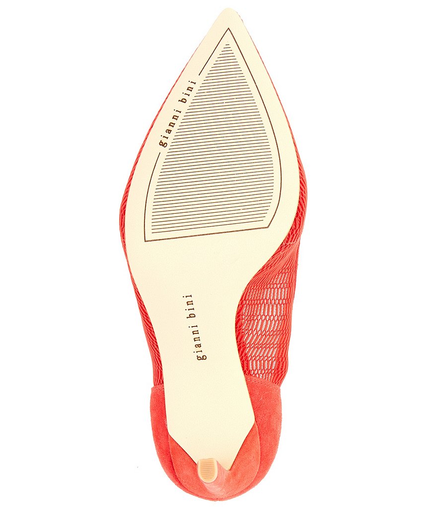 Gianni Bini Sisson Mesh Ankle Chain Pumps