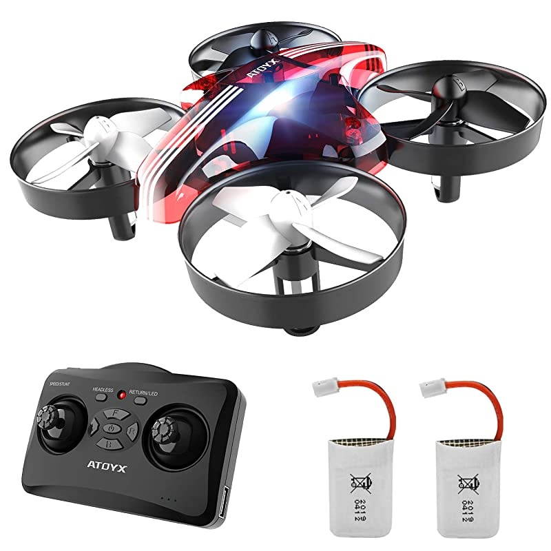 Mini Drone for Kids and Beginners,Portable Remote Control RC Quadcopter Drone Toy, Best Drone for Boys and Girls with Altitude Hold, 3D Flips, Headless Mode,LED Light&Extra Batteries AT-66(Red)&hellip;