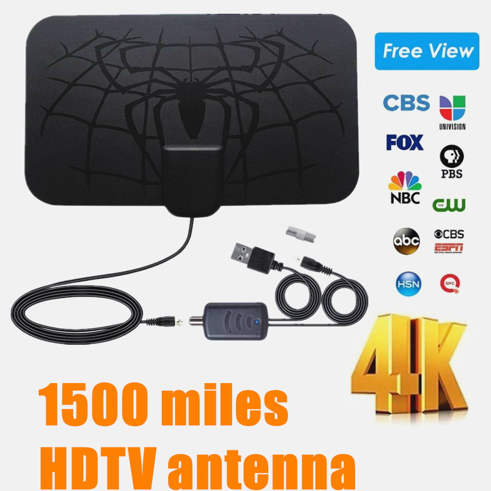 Madeng Indoor 1500 Miles Digital Antena TV Aerial Amplified HDTV Antenna 4K DVB-T2 Freeview isdb-tb Local Channel Broadcast