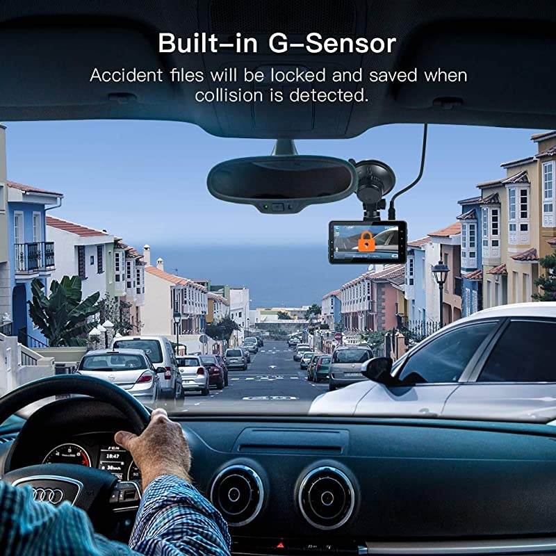 Dash Cam C660, Superior Night Vision with 8 IR Lights, 1080P Car Driving Recorder, 3'' IPS Screen, 170&deg; Wide Angle, WDR, G-sensor, Parking Monitor, Motion Detection, Loop Recording, Support GPS