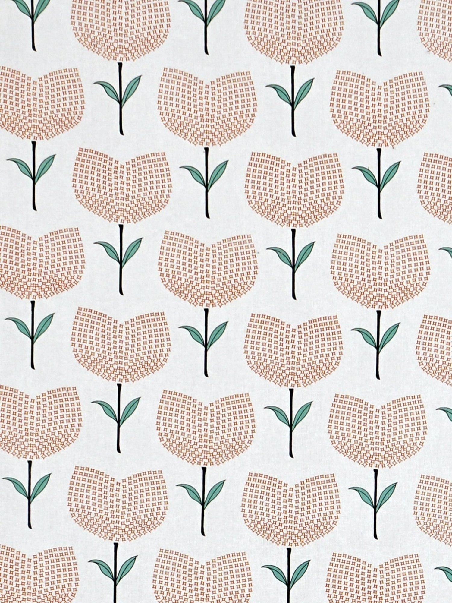 SEJ by Nisha Gupta Floral Brown 144 TC Cotton Single Bed Sheet with 1 Pillow Cover