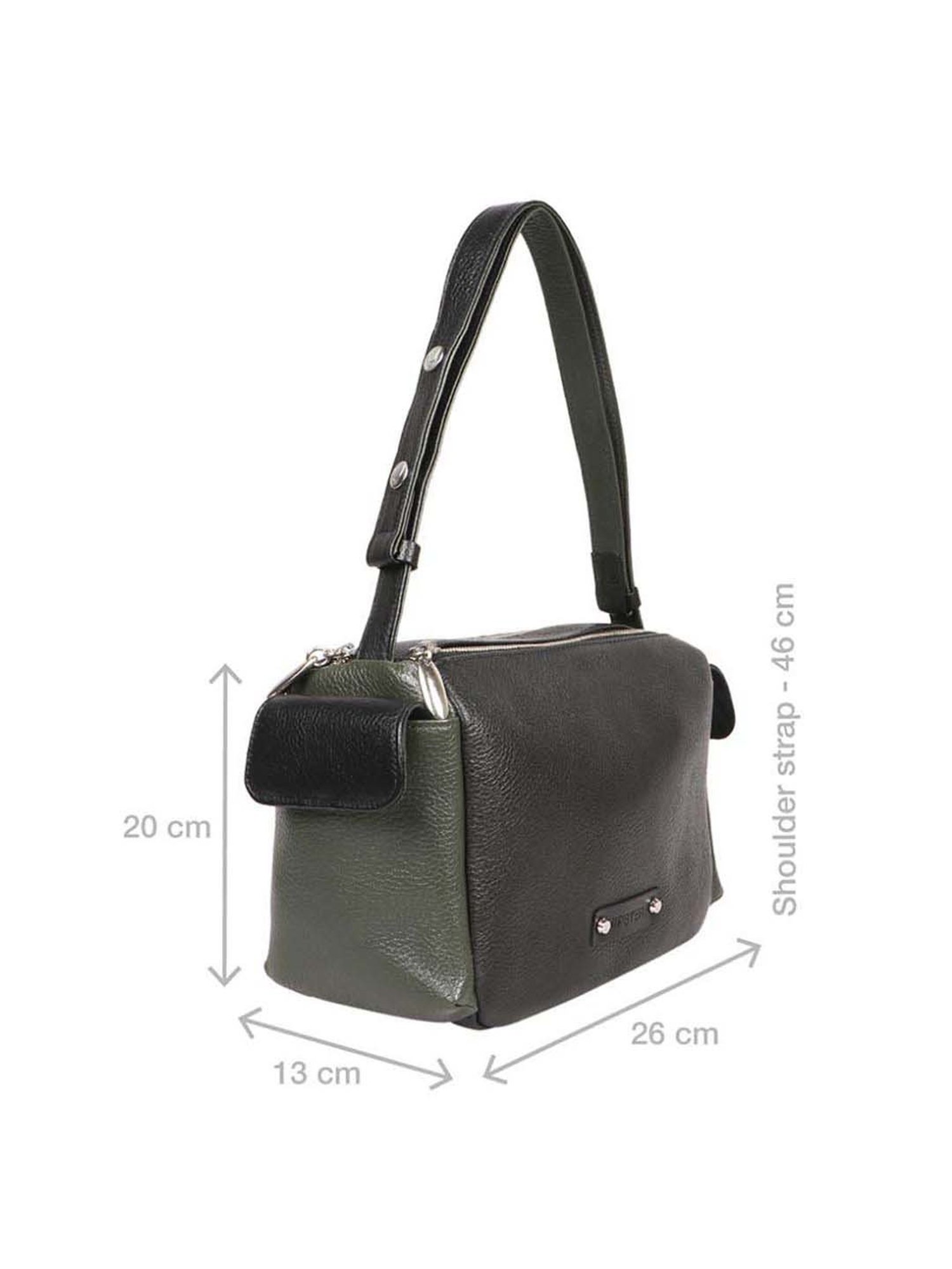 Hidesign Hipsters Black Woke 01 Solid Medium Shoulder Handbag