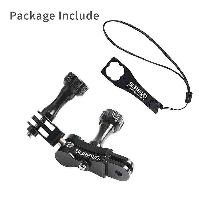Alloy 360 Degree Rotation Ball Joint Mount Adapter Swivel Arm Mount Pivot Extension Accessories Compatible with Gopro Hero 98765 Black YI DJI Action Camera and Most Action Cameras