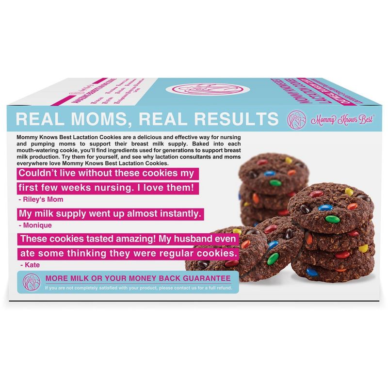 Mommy Knows Best Ready To Eat Oatmeal Chocolate Rainbow Candy Chip Lactation Cookies - 10pk