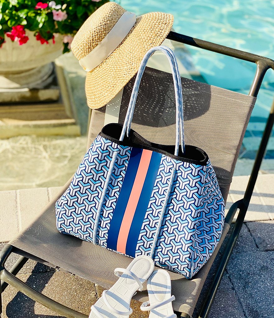 Parker & Hyde Neoprene Blue Maze Tote Bag