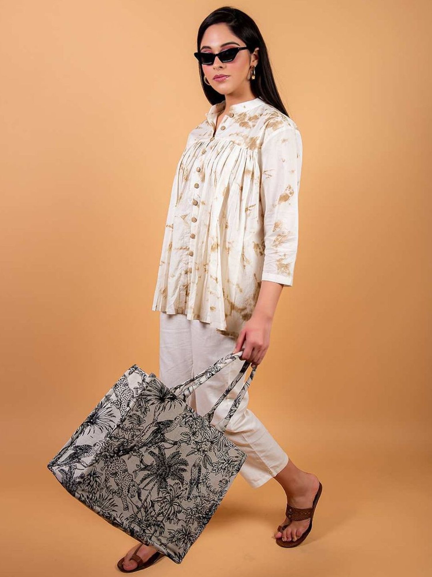 Priya Chaudhary Brown 5th Avanue Cotton Kurtis