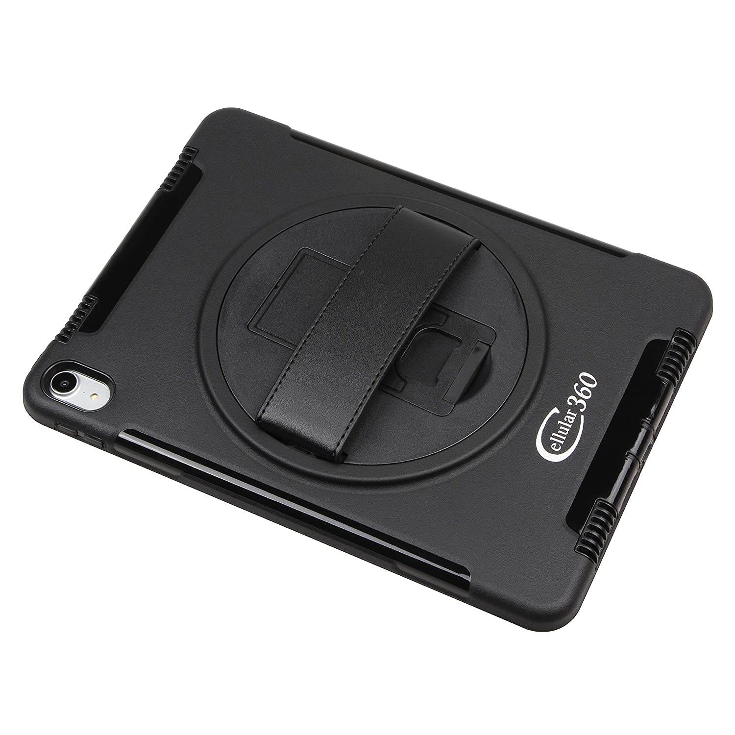 Cellular360 Shockproof Case for iPad Pro 12.9 (2017 2nd Gen and 2015 1st Gen),Handy Case with a 360 Degree Rotatable Kickstand and Handle (Black)