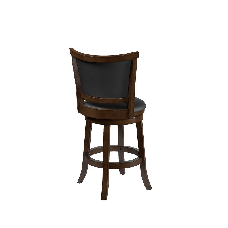 Set of 2 Counter Height Barstools Black Brown - CorLiving