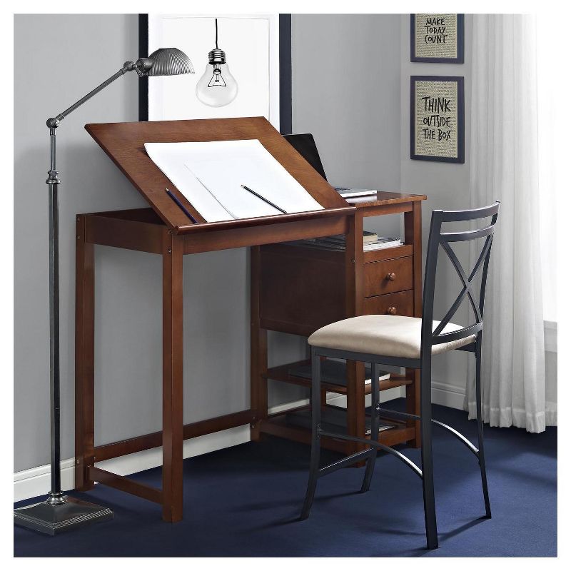 Drafting and Craft Counter Height Desk Coffee - Dorel Living