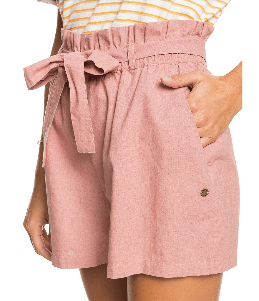 Roxy Be My Darling Paperbag-Waist Solid Shorts