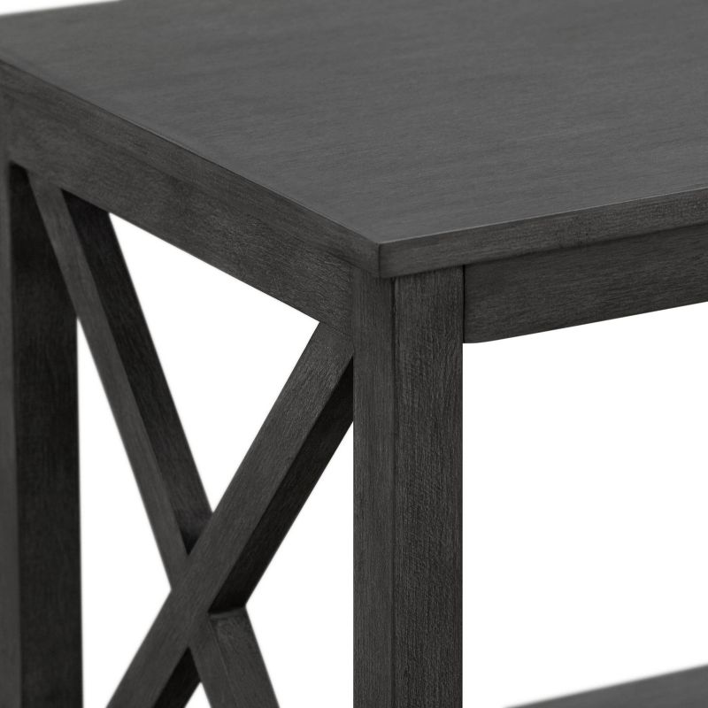 26.4" Thompson 2 Tier Shelf Dark Gray - ClickDecor