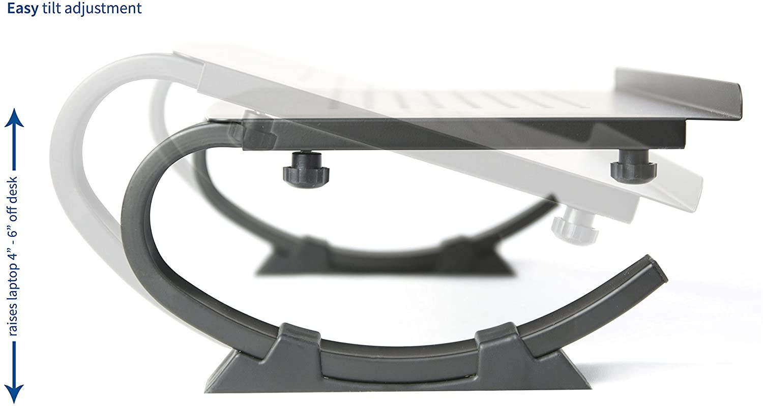 VIVO Black Fully Adjustable Curved Laptop / Notebook Chromebook Stand (STAND-V001N)