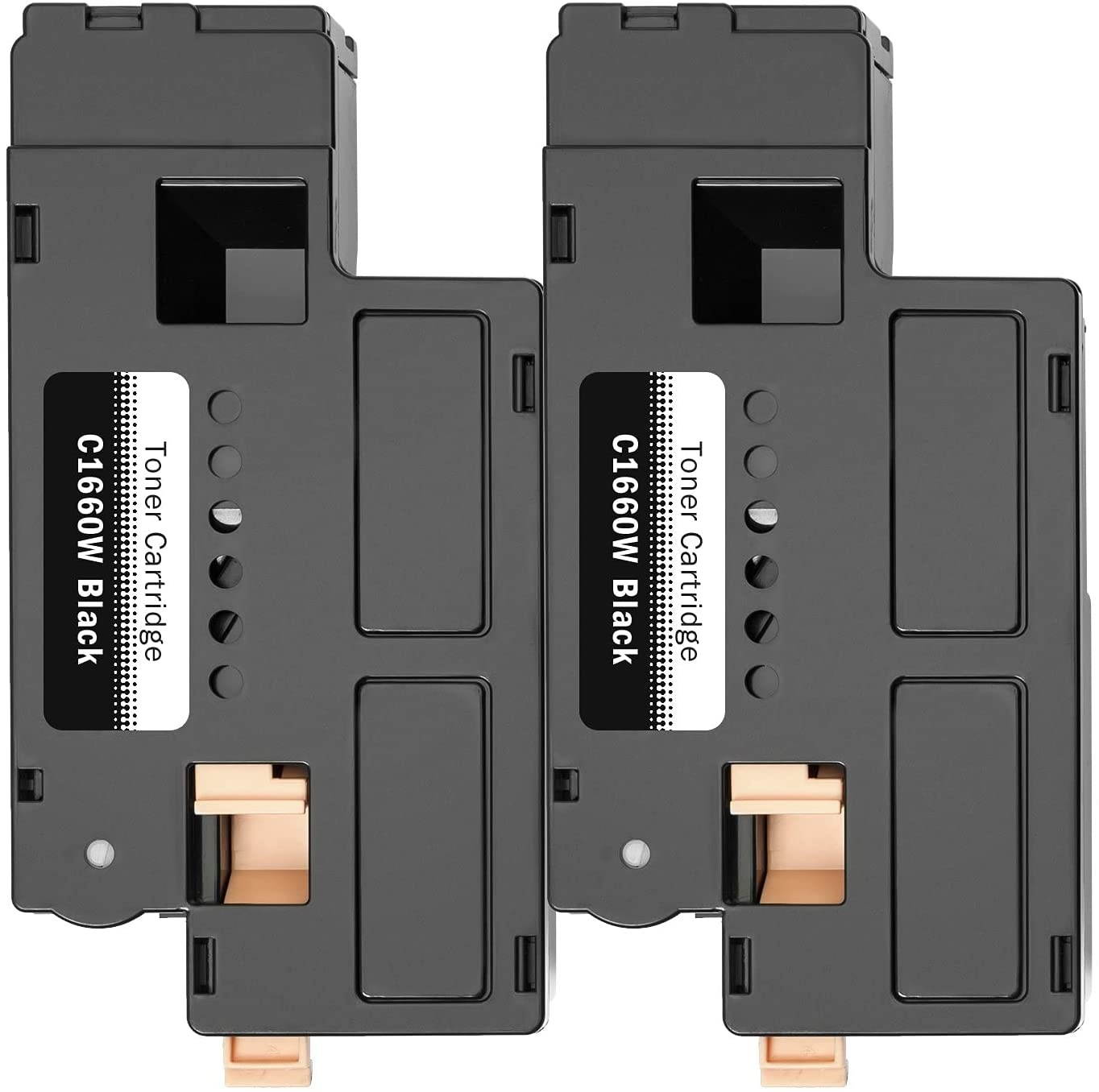 Limeink 2 Black Compatible High Yield Laser Toner Cartridges Replacement for Dell C1660 4G9HP Compatible with Dell C1660, C1660W, C1660cnw, 1660, 1660W, 1660cnw Printers