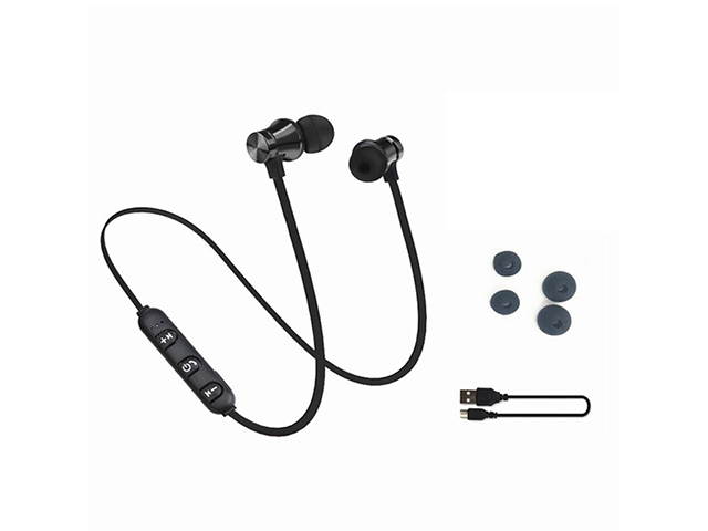 AutofeelSunriseoffice Magnetic Attraction Bluetooth Earphone Headset Sports Wireless Bluetooth 4.2 With Charging Cable Build-in Mic Headphones