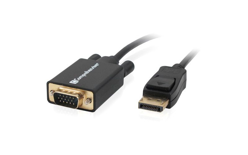 Comprehensive Displayport to VGA Converter Cable - 6ft - 6 ft DisplayPort/VGA A/V Cable for Computer, Monitor, Audio/Video Device, HDTV, PC