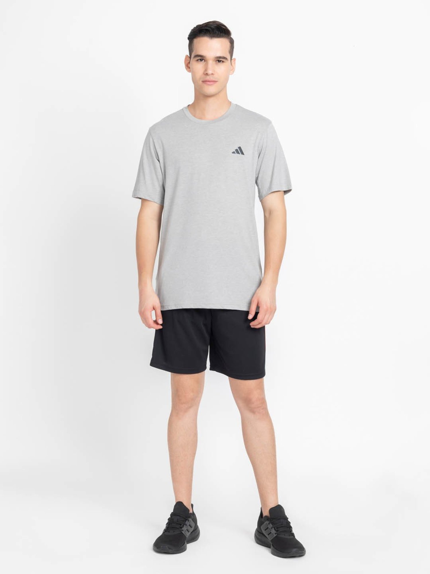 Adidas Sky Grey Regular Fit Sports T-Shirt