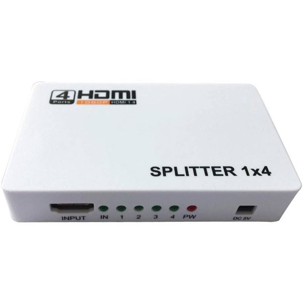 HDMI Splitter with 1 Input and 4 Outputs, Full HD 1080p