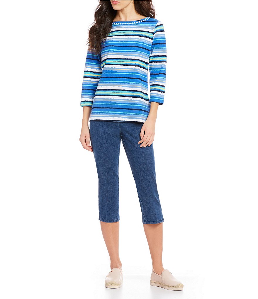 Ruby Rd. Pull-On Extra Stretch Denim Cropped Capri