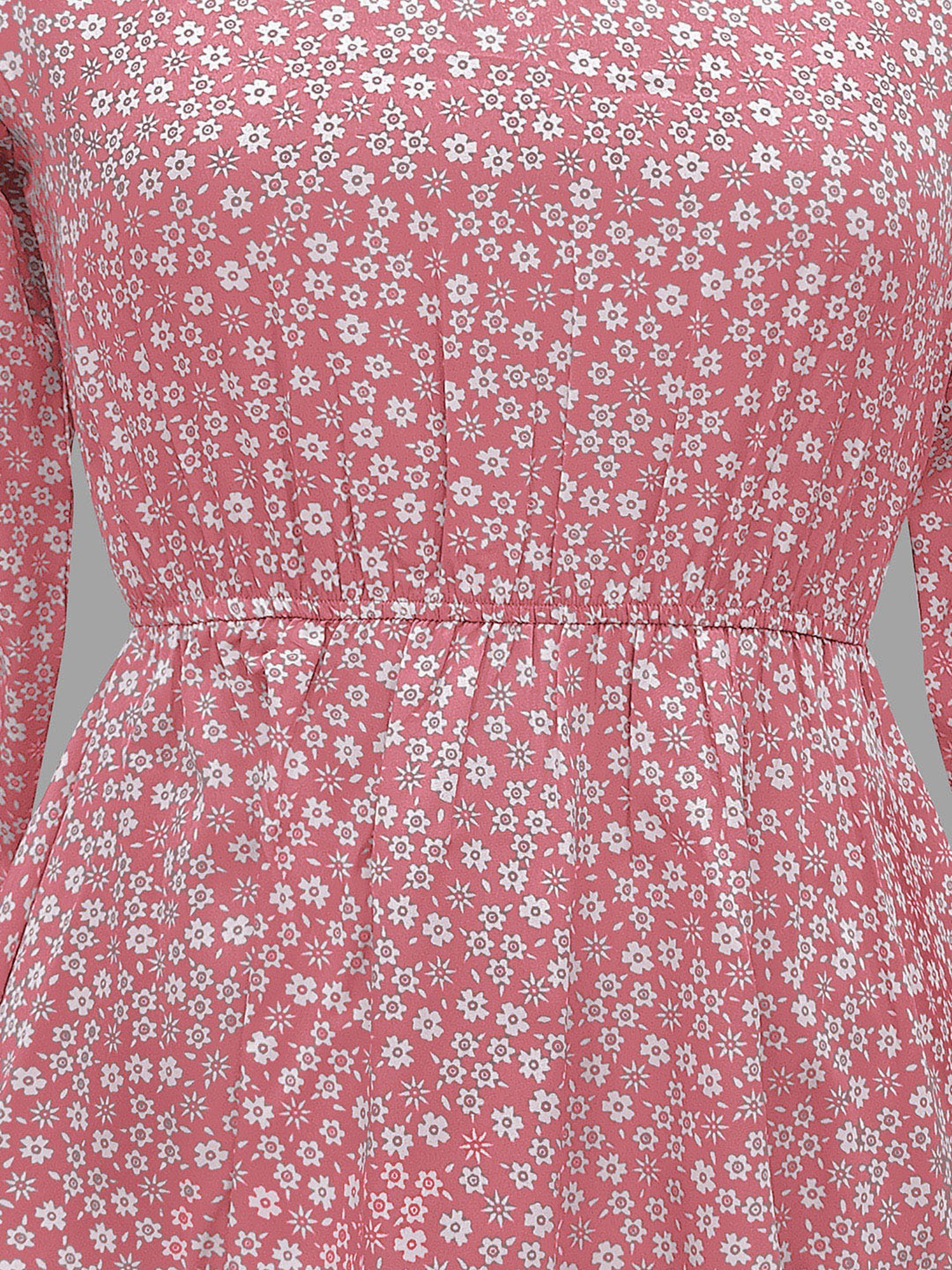 KERI PERRY Peach Floral Print Top