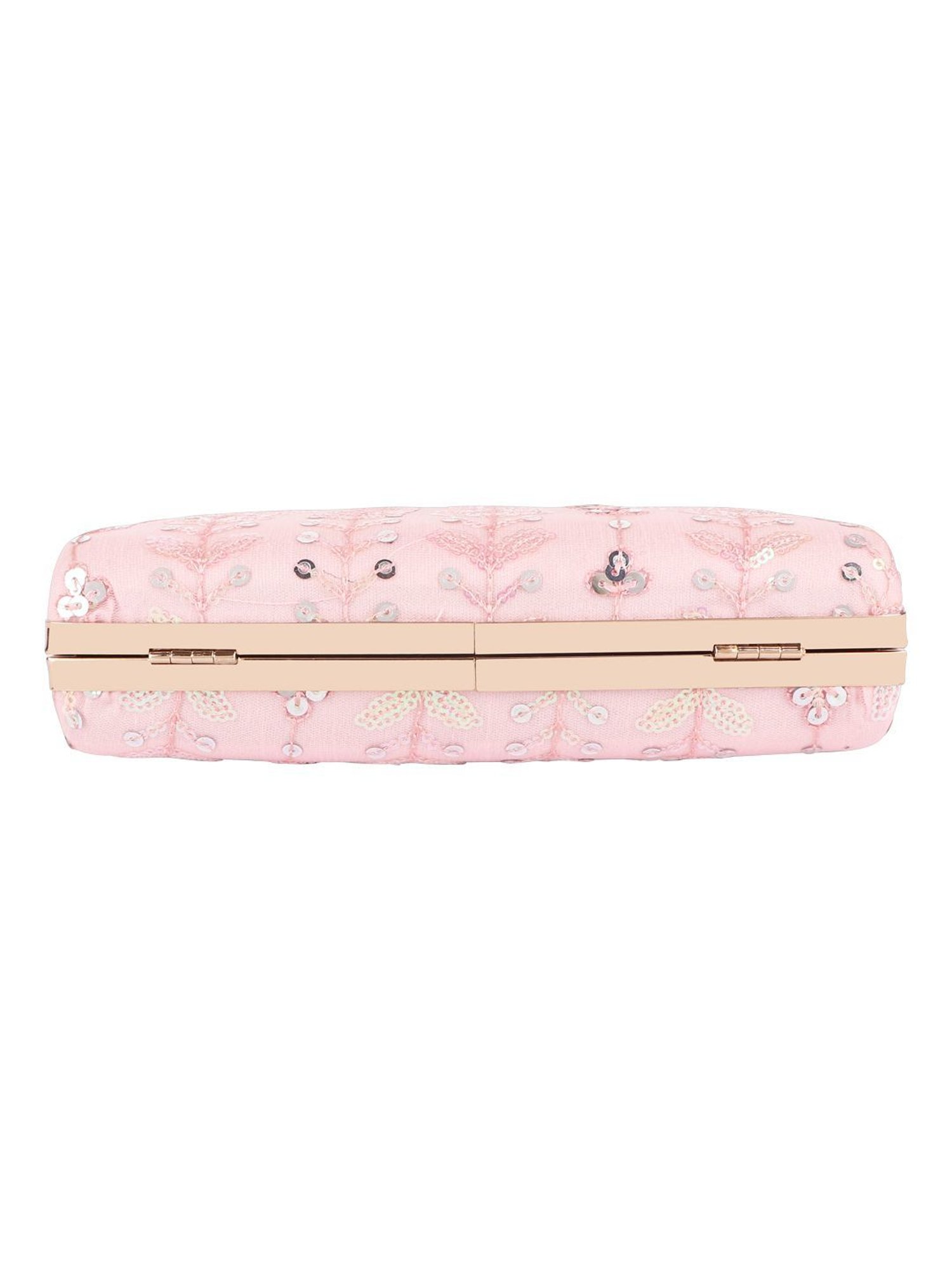 Horra Light Pink Embellished Clutch
