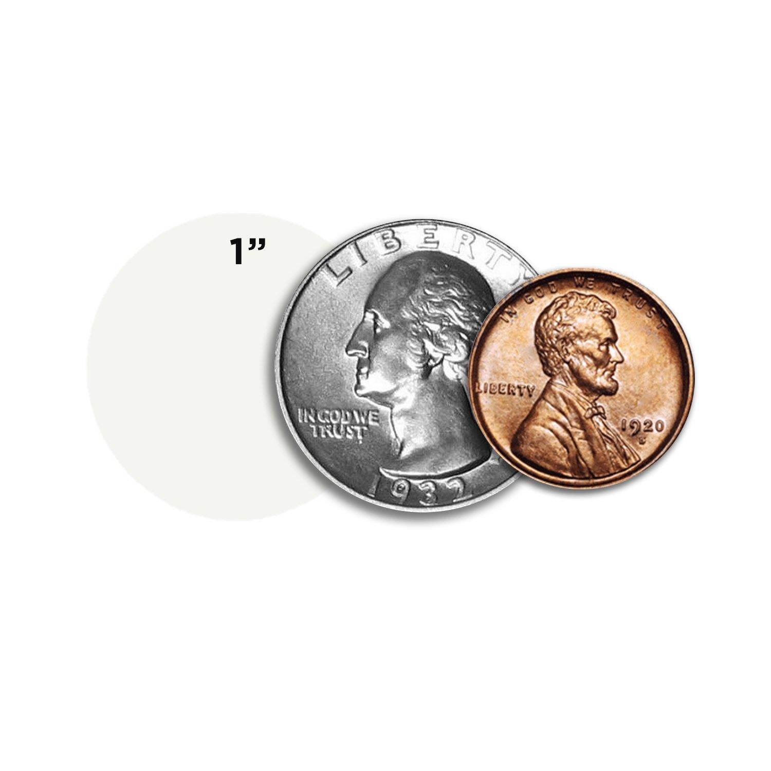 ChromaLabel 1 inch Removable Color-Code Dot Labels on Sheets | 1,000/Pack (White)