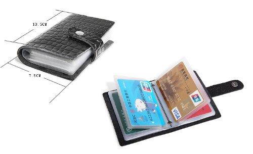 Leather Credit Card Organizer Wallet, Id Case Wallet, Black