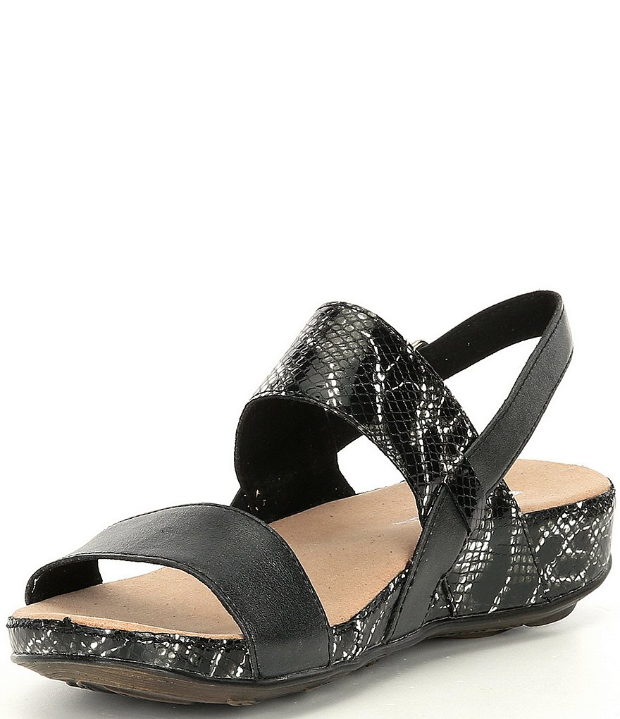Romika Fidschi 67 Snake Print Wedge Sandals