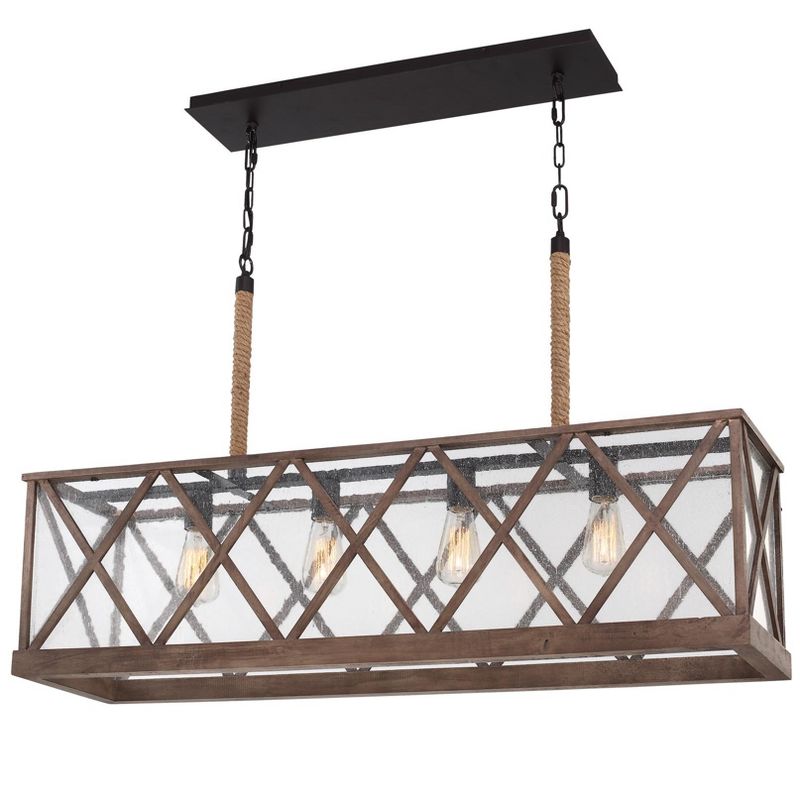 Generation Lighting Lumiere' 4 light Dark Weathered Oak / Oil Rubbed Bronze Chandelier F2957/4DWO/ORB