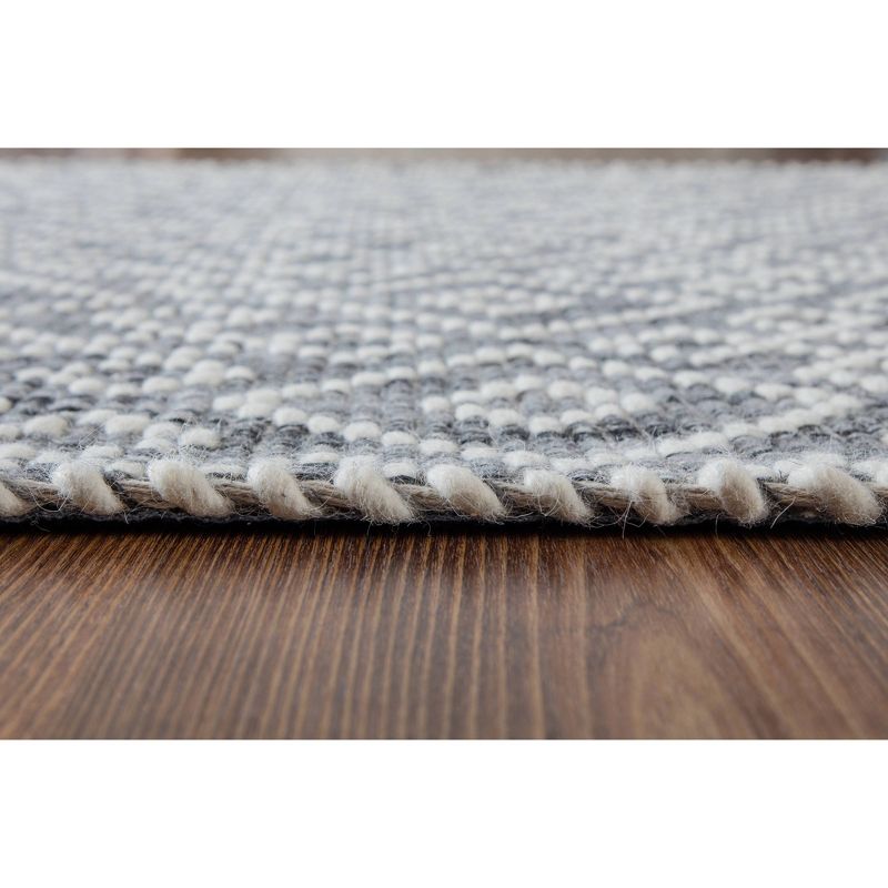 8'x10' Mannin Jute/Wool Rug Charcoal/Ivory - Anji Mountain