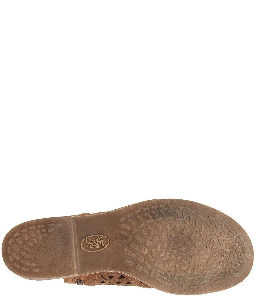 Sofft Nora Geometric Perforated Suede Ghillie Sandals