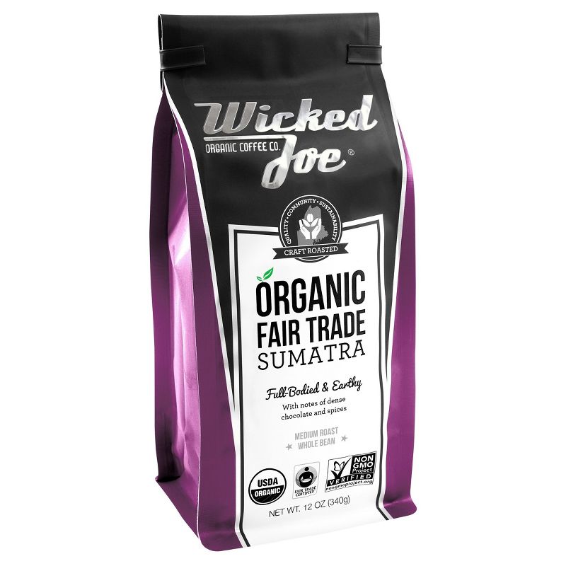 Wicked Joe Coffee Co. Sumatra Medium Roast Whole Bean Coffee - 12oz